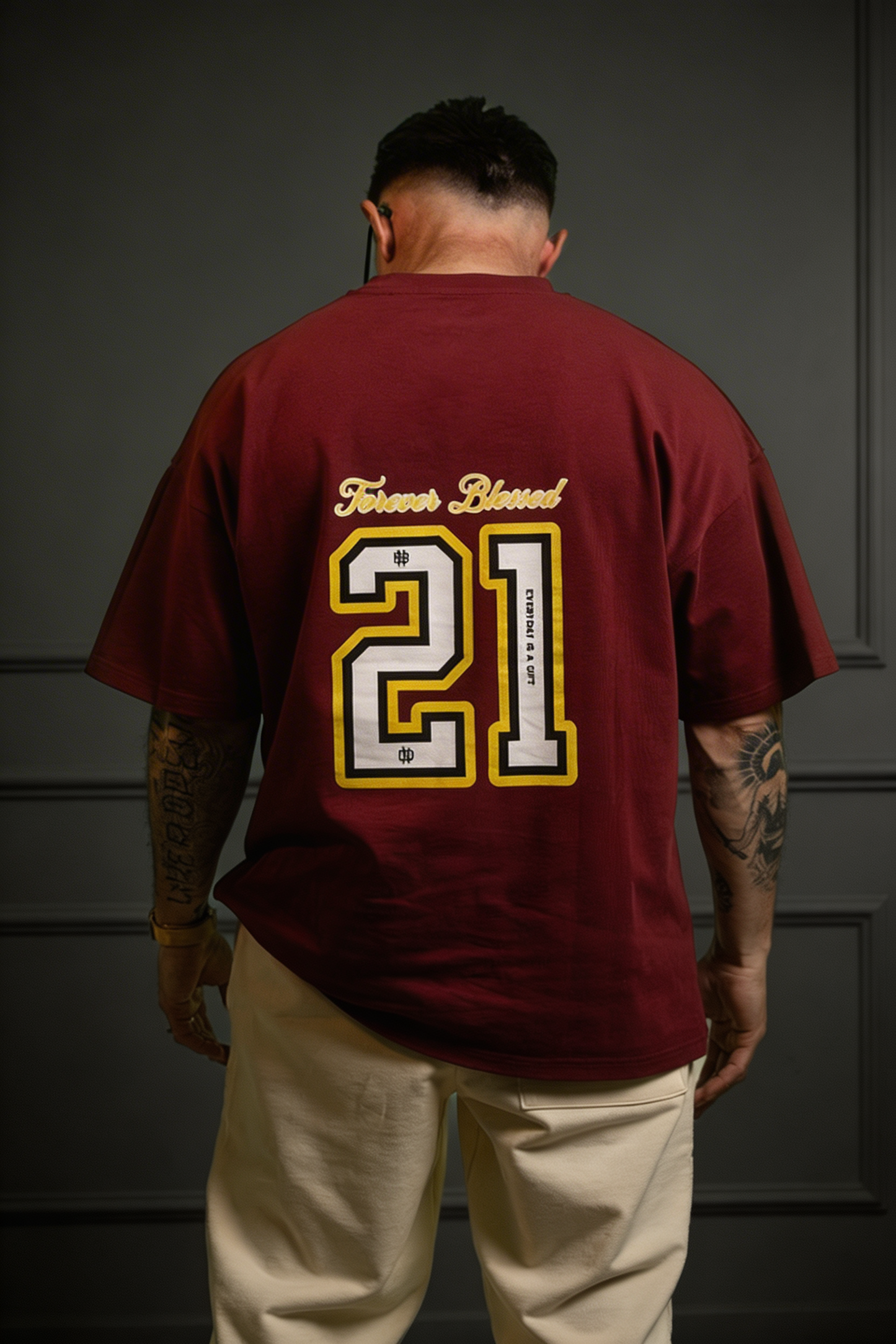 GENESIS 21 - Varsity Tee (Burgundy)