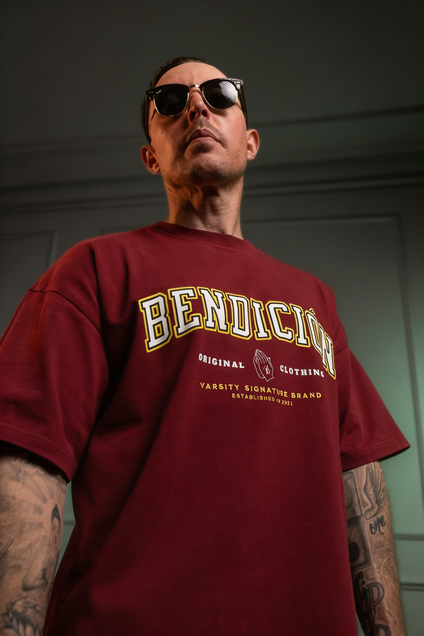 GENESIS 21 - Varsity Tee (Burgundy)
