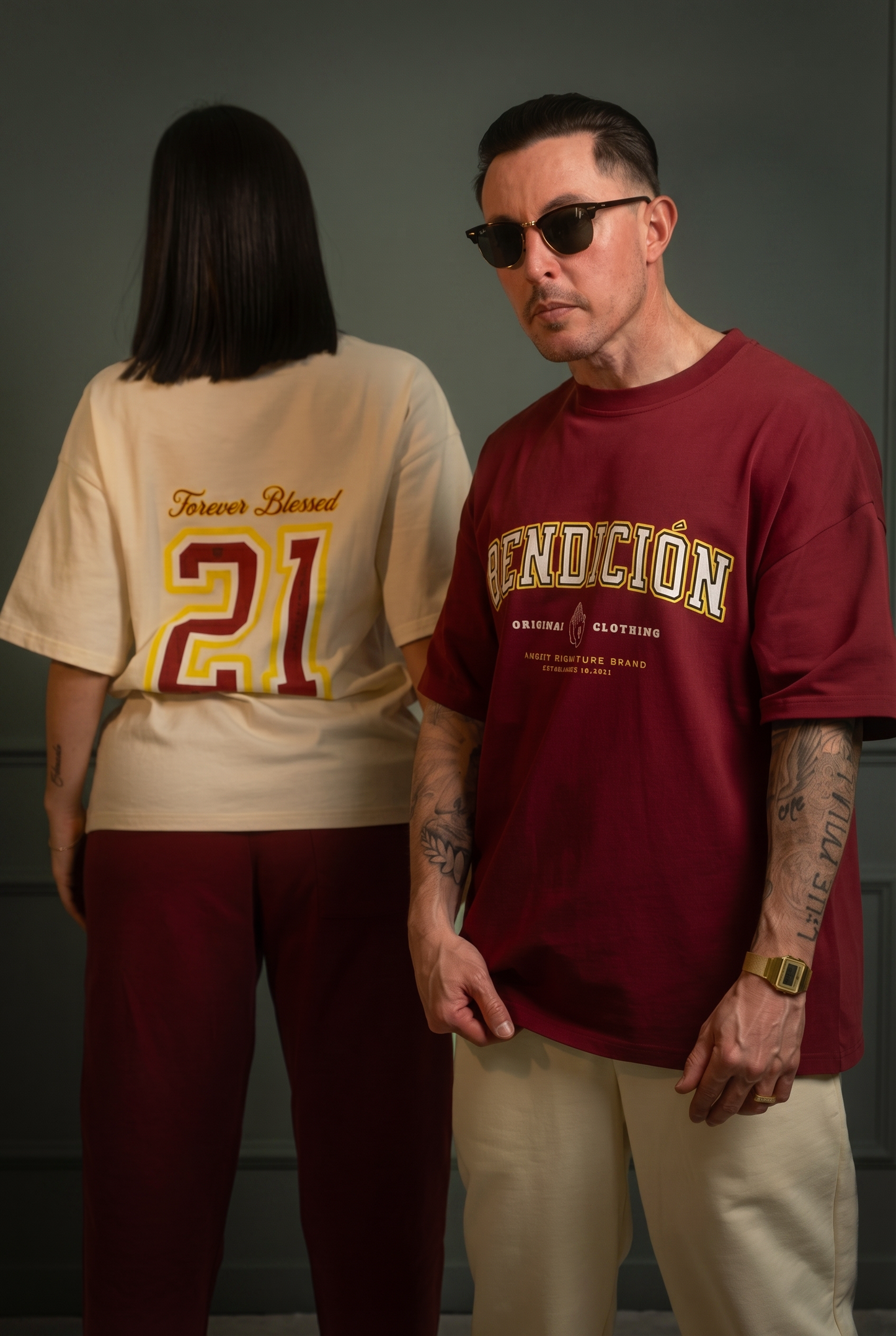 GENESIS 21 - Varsity Tee (Burgundy)